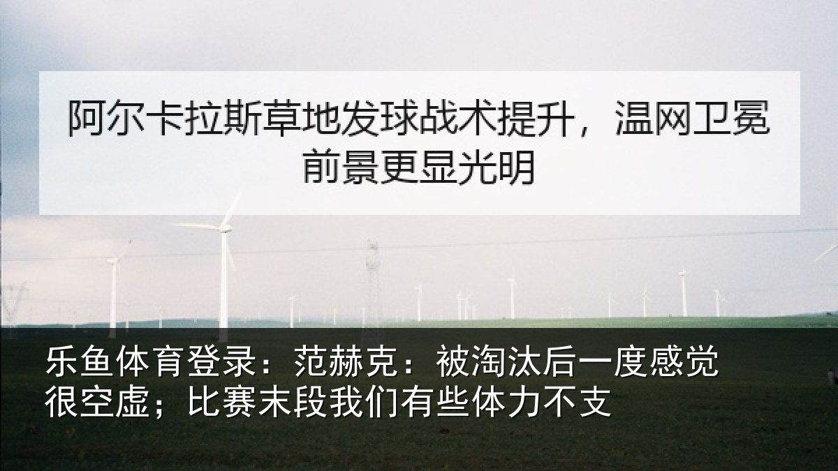 乐鱼体育登录:范赫克:被淘汰后一度感觉很空虚;比赛末段我们有些体力不支