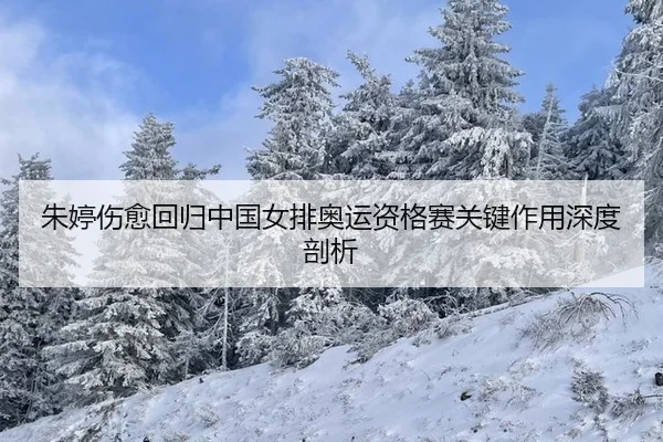 朱婷伤愈回归中国女排奥运资格赛关键作用深度剖析